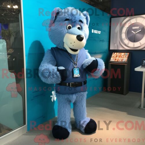 Costume De Mascotte Redbrokoly De Bae Turquoise Habillé D Une Jupe Longue Et D Épingles À Cravate