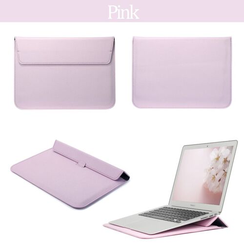 Sac en cuir PU pour ordinateur portable, pour Macbook Air - For 12 pouces A1534 A1931 - Rose