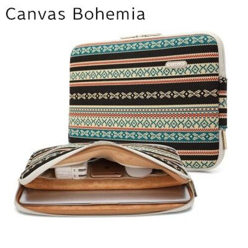 sac pour ordinateur portable sacoche à manches pour MacBook Air Pro,15.4, ordinateur portable, livraison directe - For 11 pouces - Flocon de neige beige