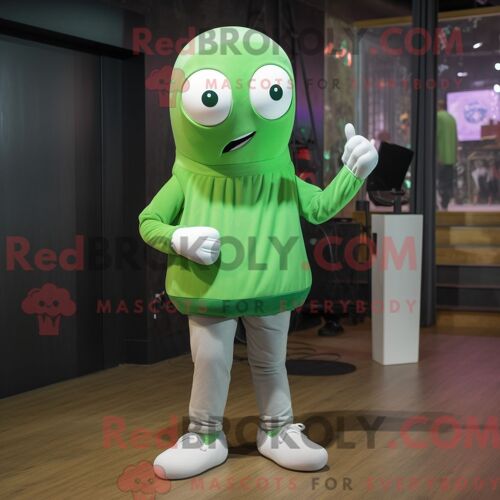Mascotte Redbrokoly De Gorille Jaune Costume De Personnage Habillé Avec Une Barboteuse Et Des Sacs À Dos