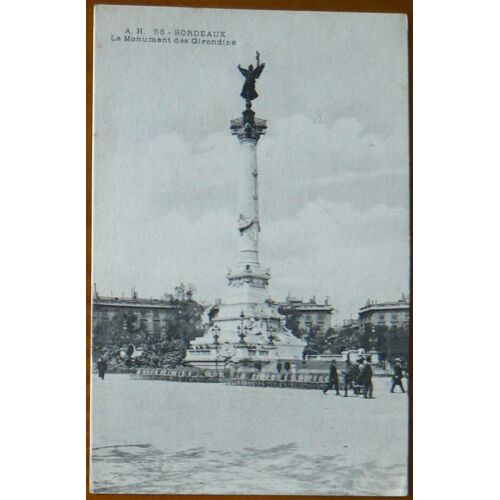 Carte Postale Ancienne - 56 - Bordeaux - Le Monument Des Girondins