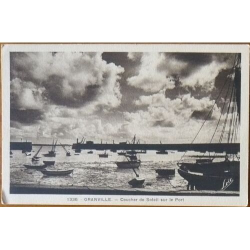 Carte Postale Ancienne - 1336 - Granville - Coucher De Soleil Sur Le Port