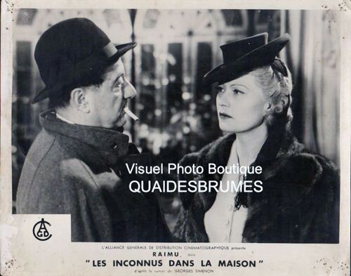 Les Inconnus Dans La Maison - Raimu, Tania Fédor : Photo Cartonnée D'exploitation Cinématographique - Format 24x30 Cm - De Henri Decoin Avec Raimu, Juliette Faber, Jean Tissier - 1942