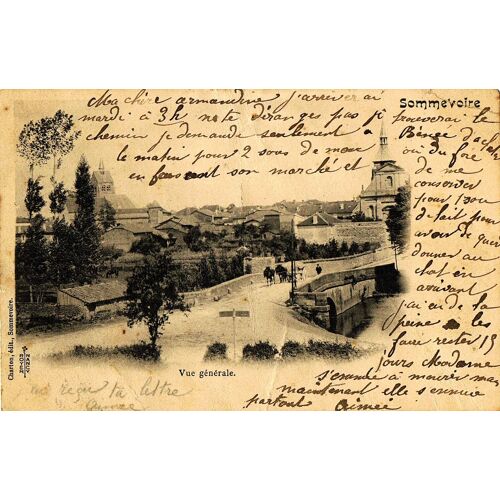 Carte Postale Ancienne, France, Haute Marne ( 52 ), Sommevoire, Vue Générale