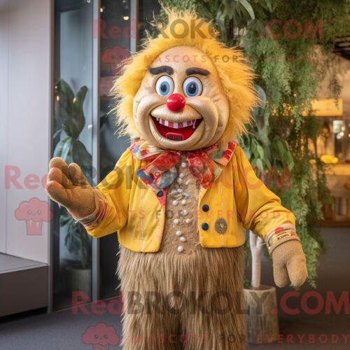 Costume De Mascotte Redbrokoly De Pirate Rose Habillé Avec Un Pantalon Habillé Et Des Pochettes