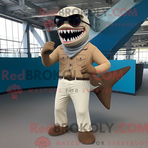 Costume De Mascotte Redbrokoly De Goulash Argenté Personnage Habillé Avec Une Chemise Henley Et Des Casquettes