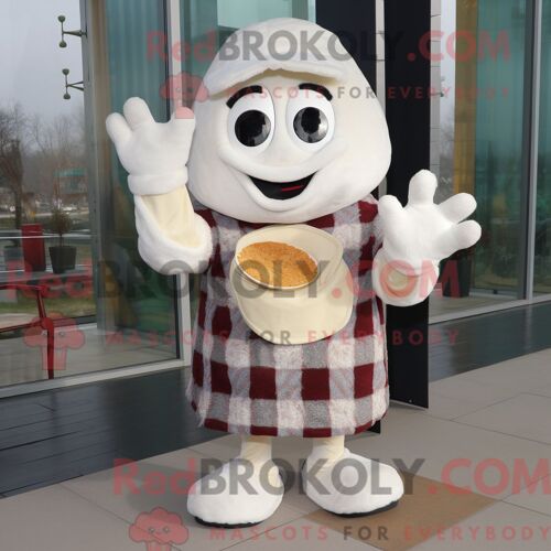 Costume De Mascotte Redbrokoly De Vache Holstein Pourpre Personnage Habillé Avec Un T-Shirt À Col En V Et Des Colliers