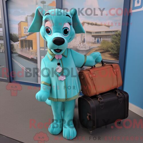 Costume De Mascotte Redbrokoly D Appareil Photo Bleu Personnage Habillé D Une Robe Taille Empire Et De Clips Pour Écharpe