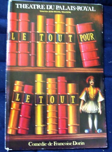 Programme Theatre Du Palais Royal 1978