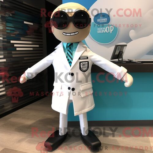 Costume Mascotte Redbrokoly De Silver Doctor Personnage Habillé Avec Un Maillot De Bain Et Des Cravates