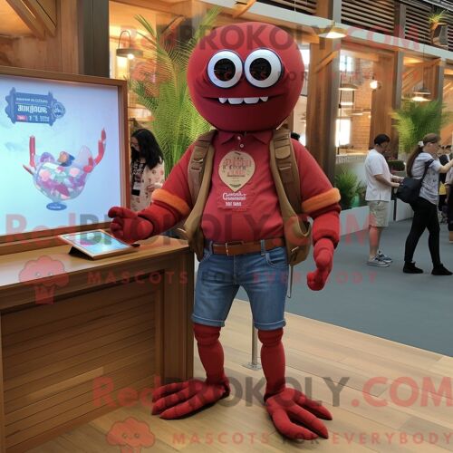 Costume De Mascotte Redbrokoly Crème De La Garde Royale Britannique Personnage Habillé D Un Pantalon Et De Lunettes