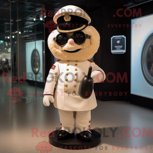 Costume De Mascotte Redbrokoly Crème De La Garde Royale Britannique Personnage Habillé D Un Pantalon Et De Lunettes