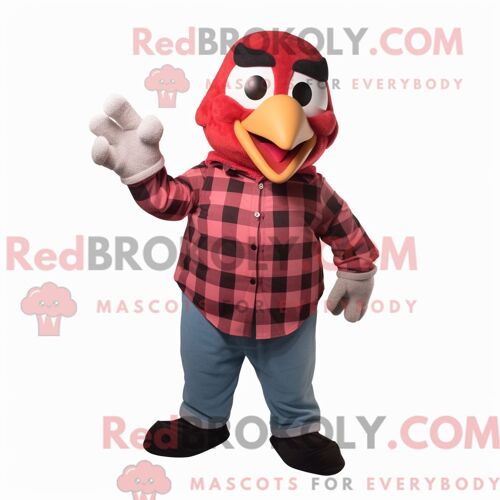 Costume De Mascotte Redbrokoly De Chevalier Médiéval Blanc Personnage Habillé D Une Chemise Oxford Et De Broches