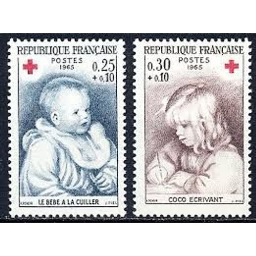 Au Profit De La Croix Rouge : Oeuvres De Renoir La Paire Année 1965 N° 1466 1467 Yvert Et Tellier Luxe