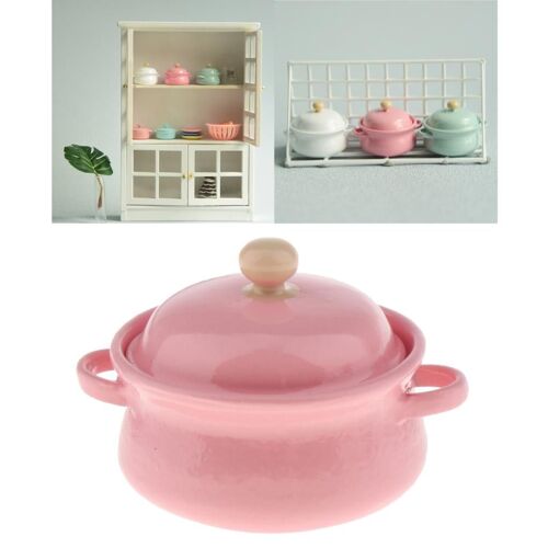 Mini Marmite À Ragoût Miniature Pour Maison De Poupée, Accessoires De Cuisine, Jouet Rose