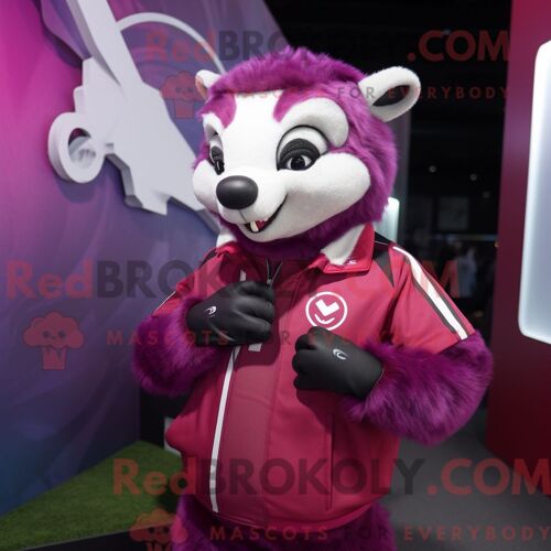 Costume Mascotte Redbrokoly De Méduse Bleu Ciel Habillé D Un Manteau Et De Coussinets De Pieds