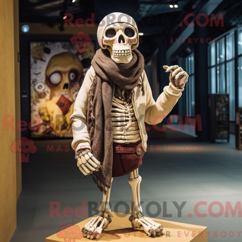 Costume Mascotte Redbrokoly De Chevreuil Vert Habillé D Un Jean Et De Colliers