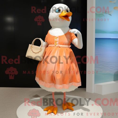 Costume Mascotte Redbrokoly De Renard Turquoise Habillé D Un Pantalon Cargo Et De Porte-Clés