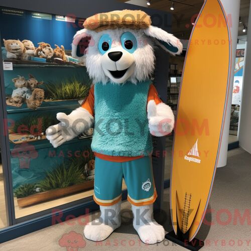 Costume De Mascotte Redbrokoly Silver Ghost Habillé Avec Une Veste En Cuir Et Des Foulards