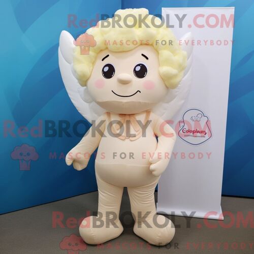 Costume Mascotte Redbrokoly De Béret Vert Rouge Habillé D Un Short Et De Bretelles