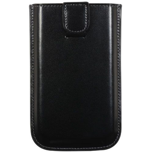 Etui de protection en cuir vinyl noir pouch up iphone 3g 3gs modelabs