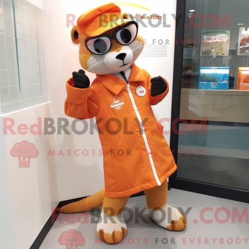 Costume De Mascotte Redbrokoly De Léopard Rose Habillé Avec Une Veste Et Des Sacs À Main