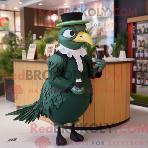 Personnage De Costume De Mascotte Redbrokoly De Truie Habillé Avec Une Robe De Soirée Et Des Sacs À Main