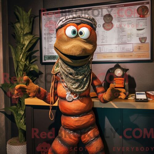 Costume De Mascotte Redbrokoly De Paon Rouille Habillé D Une Jupe Portefeuille Et De Sacs À Main