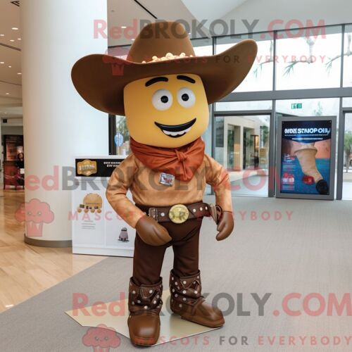 Personnage De Costume De Mascotte Redbrokoly De Sandwich Au Fromage Grillé Doré Habillé Avec Une Jupe Et Des Noeuds Papillons