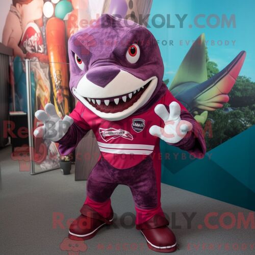 Costume Mascotte Redbrokoly De Smilodon Marron Personnage Habillé Avec Un Maillot De Bain Et Des Bagues
