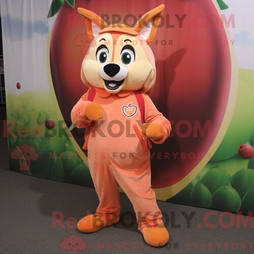 Costume De Mascotte Redbrokoly D Ordinateur Beige Personnage Habillé Avec Un Jean Maman Et Des Clips Écharpe
