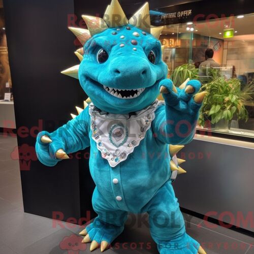 Personnage De Costume De Mascotte Redbrokoly De Boulet De Canon Humain Peach Habillé Avec Un Gilet Et Des Anneaux
