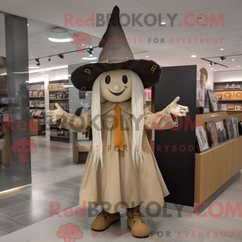 Costume De Mascotte Redbrokoly De Geai Bleu Beige Personnage Habillé D Une Chemise Oxford Et D Épingles À Cravate