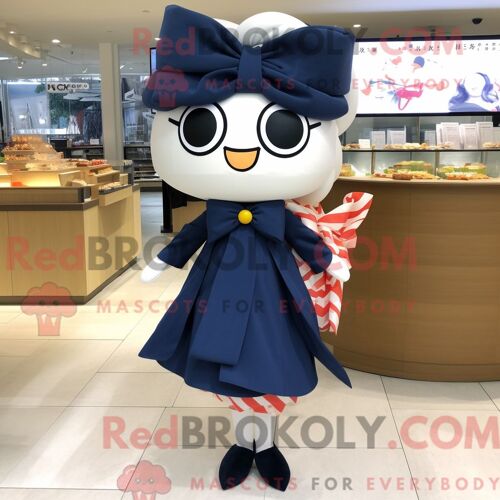 Costume De Mascotte Redbrokoly De Ramen De La Marine Personnage Habillé D Une Jupe Et De Noeuds Papillons