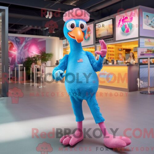 Costume Mascotte Redbrokoly De Mango Marron Habillé Avec Un Jean Et Des Lunettes De Soleil