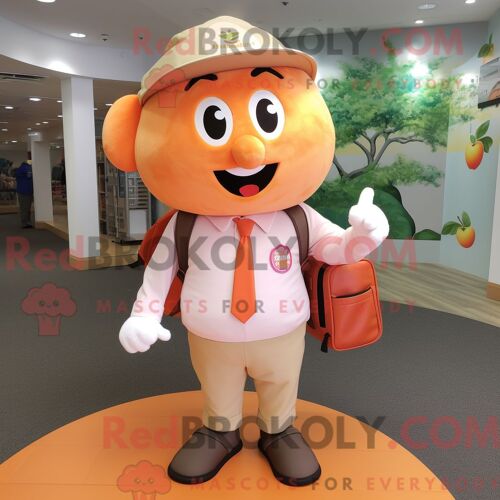 Costume Mascotte Redbrokoly D Ogre Rouge Habillé D Un Costume Et De Porte-Clés