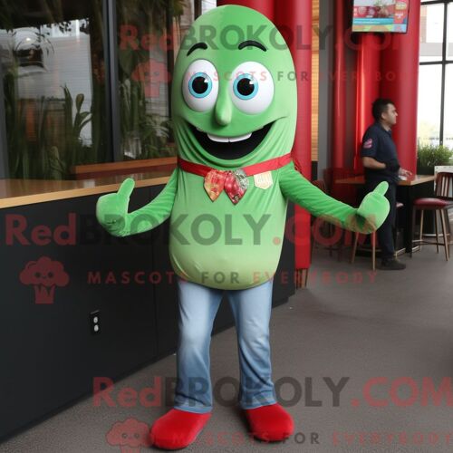 Costume Mascotte Redbrokoly De Tatou Marron Habillé Avec Une Barboteuse Et Des Clips Pour Écharpe