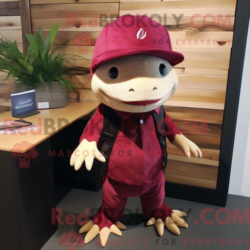 Costume Mascotte Redbrokoly De Vampire Noir Habillé D Un T-Shirt Et De Porte-Clés