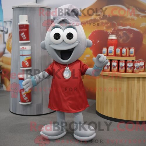 Costume De Mascotte Redbrokoly De Chien Crème Habillé D Un Jean Bootcut Et De Pochettes
