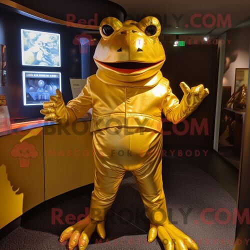 Costume De Mascotte Redbrokoly De Loup Sarcelle Habillé D Une Veste En Cuir Et D Épinglettes