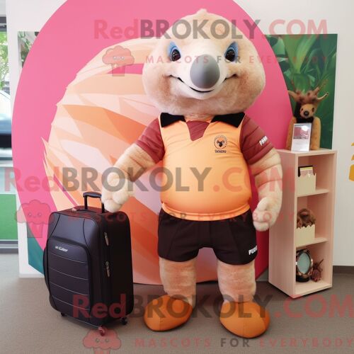 Costume De Mascotte Redbrokoly De Frites Olive Habillé Avec Une Mini-Jupe Et Des Bretelles