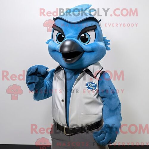 Costume Mascotte Redbrokoly Aye-Aye Gris Habillé D Un Col Roulé Et De Châles
