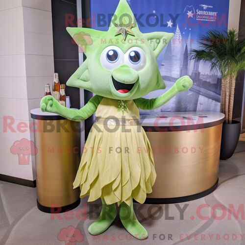 Costume Mascotte Redbrokoly De Bouquet De Fleurs Bleu Personnage Habillé Avec Une Robe De Mariée Et Des Épingles À Cravate