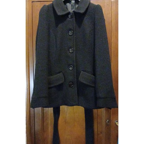 Manteau Femme Divided Noir. T38. Avec Ceinture