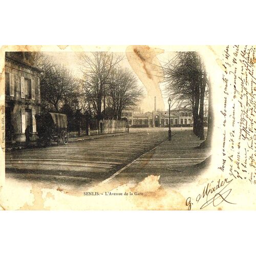 Carte Postale Ancienne, France, Oise ( 60 ), Senlis, Avenue De La Gare