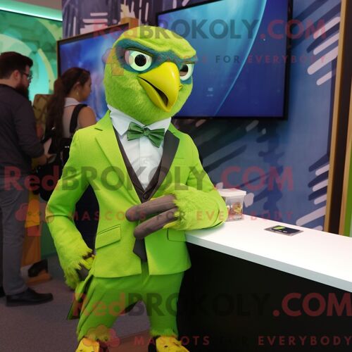 Costume De Mascotte Redbrokoly De Poulet Jaune Citron Personnage Habillé Avec Un Sweat-Shirt Et Des Gants