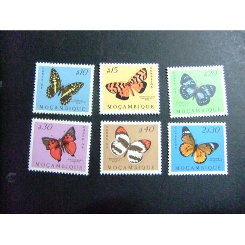 63 Moçambique Mozambique 1953 / Fauna Mariposas / Yvert 419 /423 +429 Mh