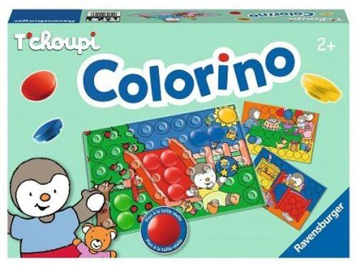 Colorino Le Jeu Des Couleurs Avec Tchoupi : 4 Scenes, 31 Pions Colores, 1 Grille - Jeu Educatif Enfant - Des 2 Ans