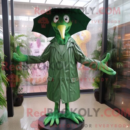 Costume De Mascotte Redbrokoly De Soldat De L Armée Bleu Sarcelle Habillé Avec Un Short Et Des Chapeaux