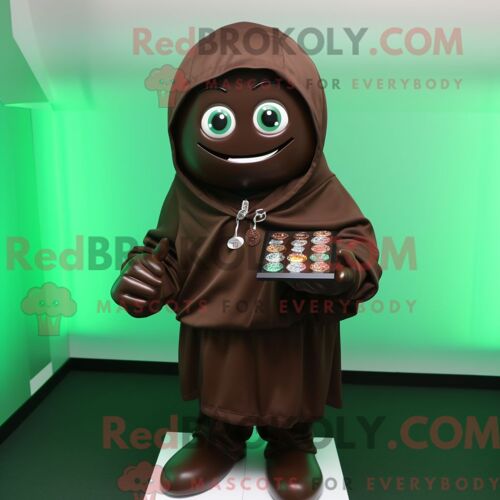 Personnage De Costume De Mascotte Redbrokoly De Barres De Chocolat Vert Forêt Habillé Avec Un Sweat À Capuche Et Des Montres-Bracelets